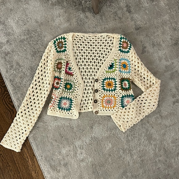 CROCHET CARDIGAN - Picture 1 of 3